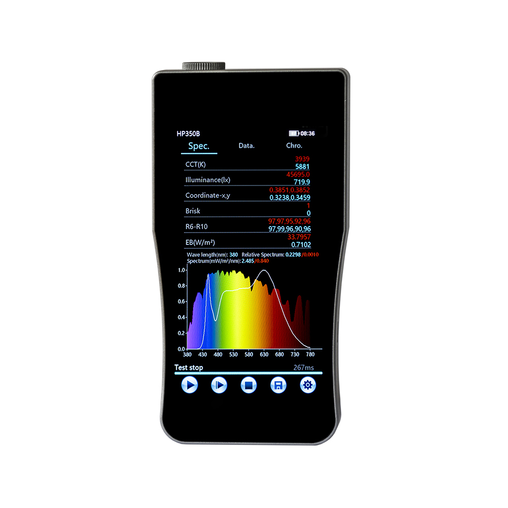 Spectroscope Handheld - Espectrômetro Portátil HP350B com Luz Azul,