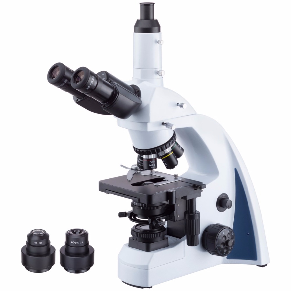 Amscope Microscope Compound 40X-1000X - Microscópio composto trinocular Darkfield corrigido por