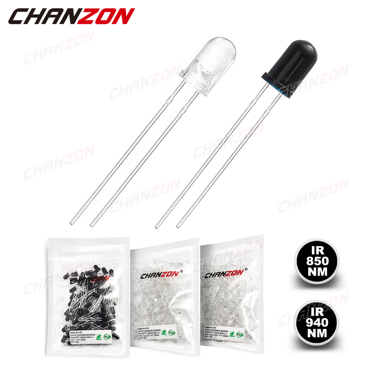 100 peças 3mm 5mm ir led diodo - Science And Hobby Photos avaliação e preço